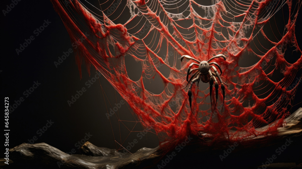 Poster discover the hidden architecture of a spiders nest as it weaves intricate silk threads, creating a c