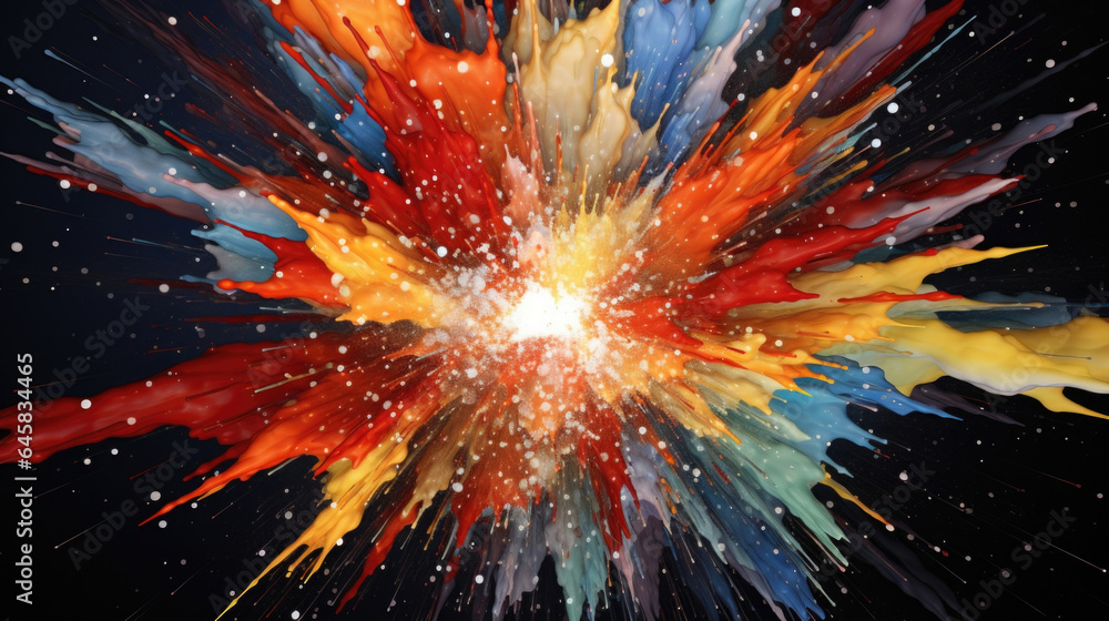 Poster a tremendous explosion sends shockwaves rippling through the air, creating a mesmerizing display of 
