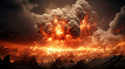 Massive explosions in a battlefield create shockwaves that can be felt and heard for miles.