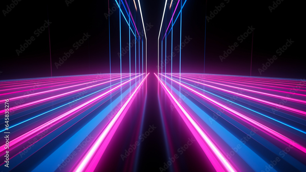 Poster abstract 3d colorful neon background