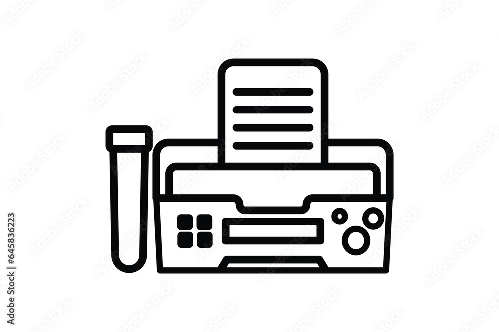 Poster fax machine, icon. icon related to communication. suitable for web site design, app, user interfaces