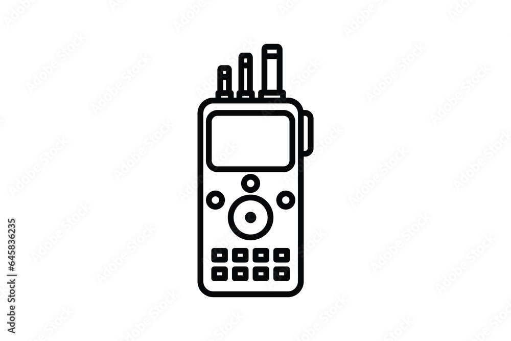 Poster walkie talkie icon. icon related to communication. suitable for web site design, app, user interface