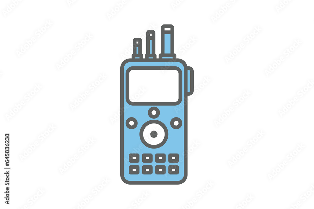 Poster walkie talkie icon. icon related to communication. suitable for web site design, app, user interface