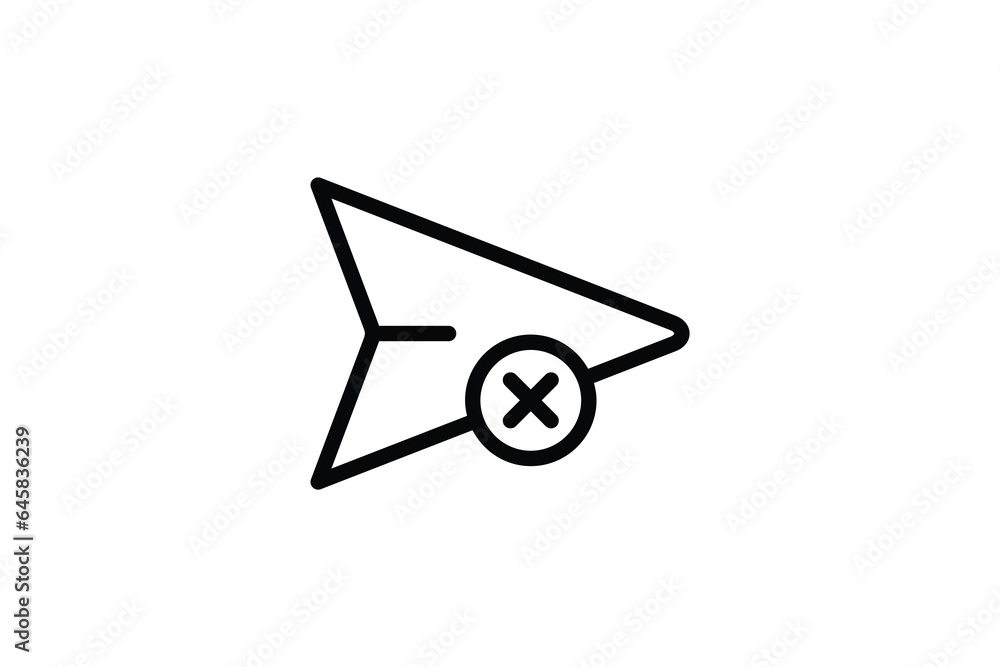 Poster fail message icon. icon related to communication. suitable for web site design, app, user interfaces