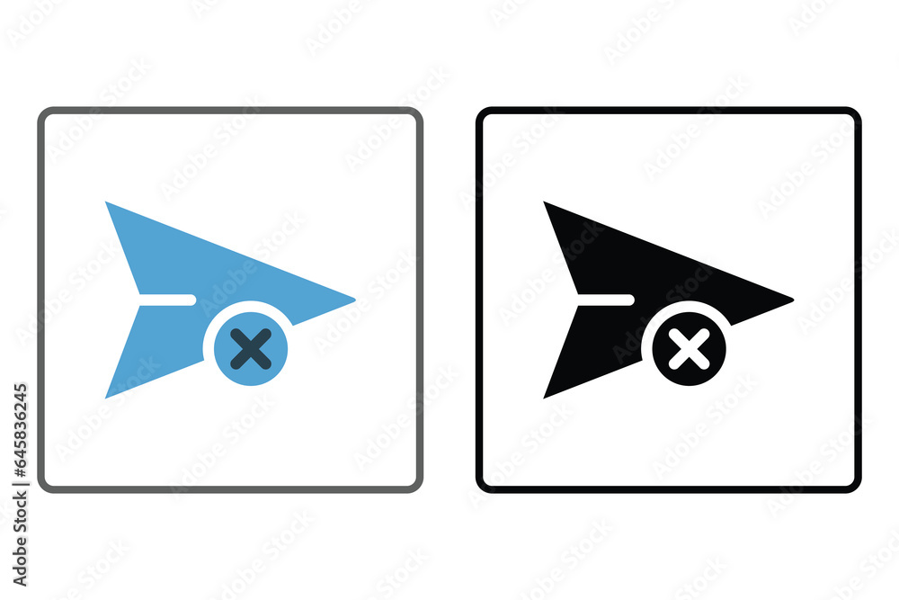 Poster fail message icon. icon related to communication. suitable for web site design, app, user interfaces