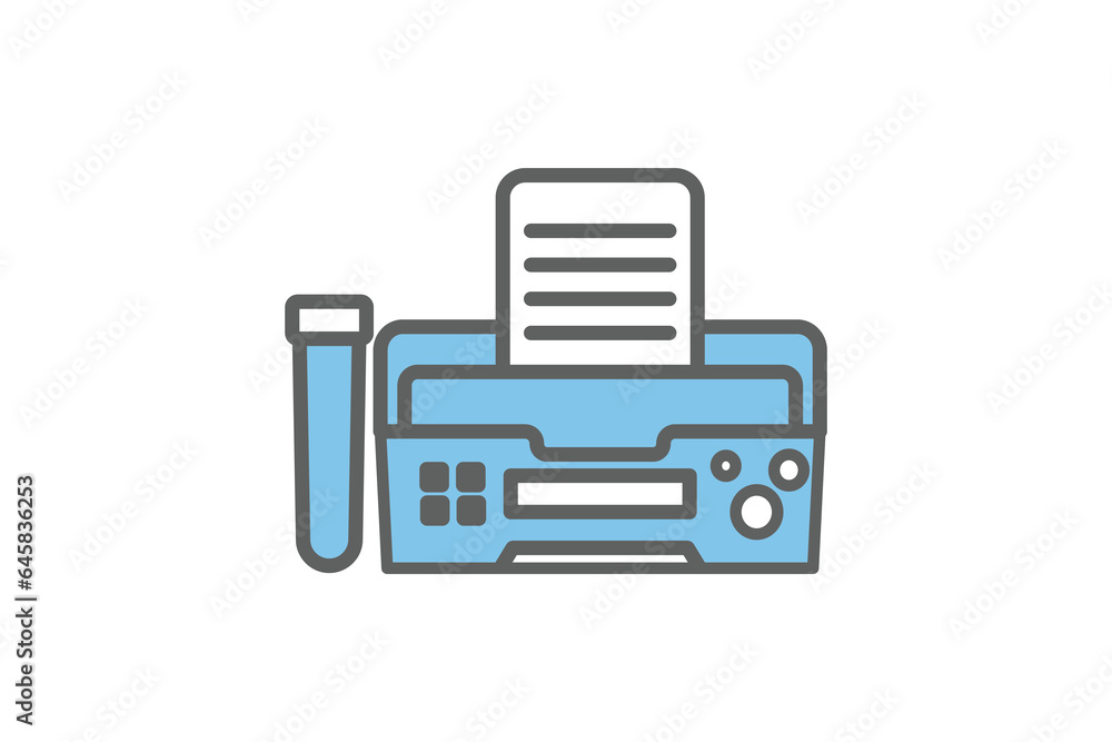 Poster fax machine, icon. icon related to communication. suitable for web site design, app, user interfaces