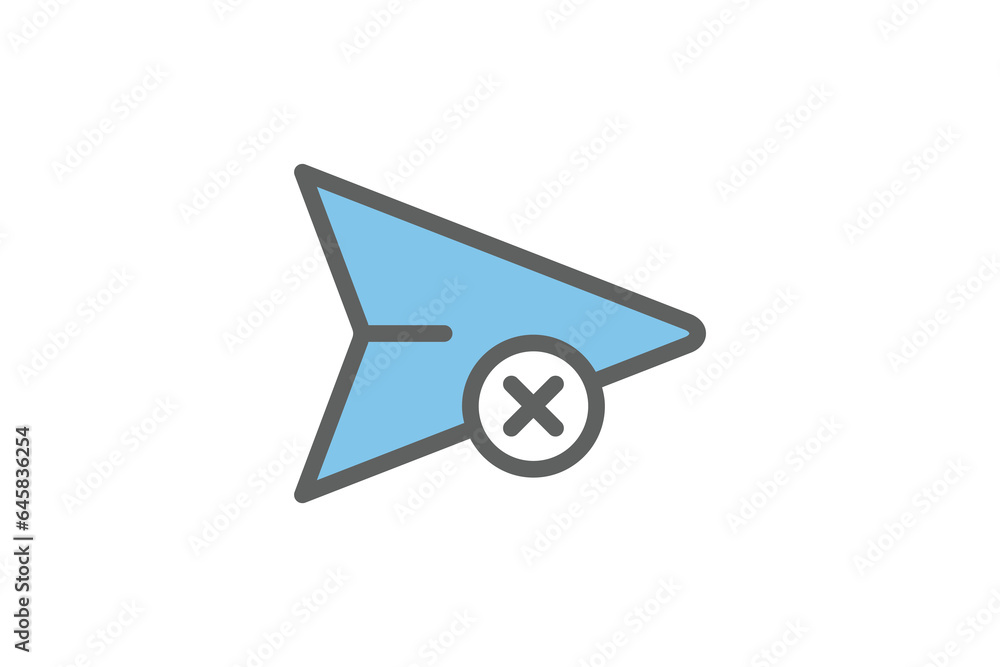 Poster fail message icon. icon related to communication. suitable for web site design, app, user interfaces