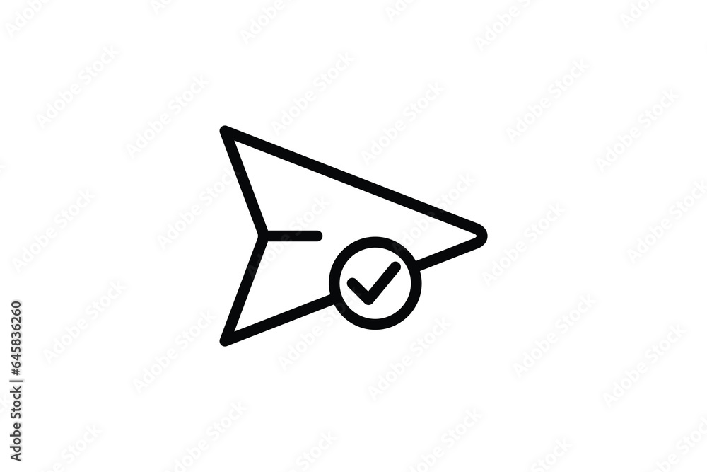 Poster message send icon. icon related to communication. suitable for web site design, app, user interfaces