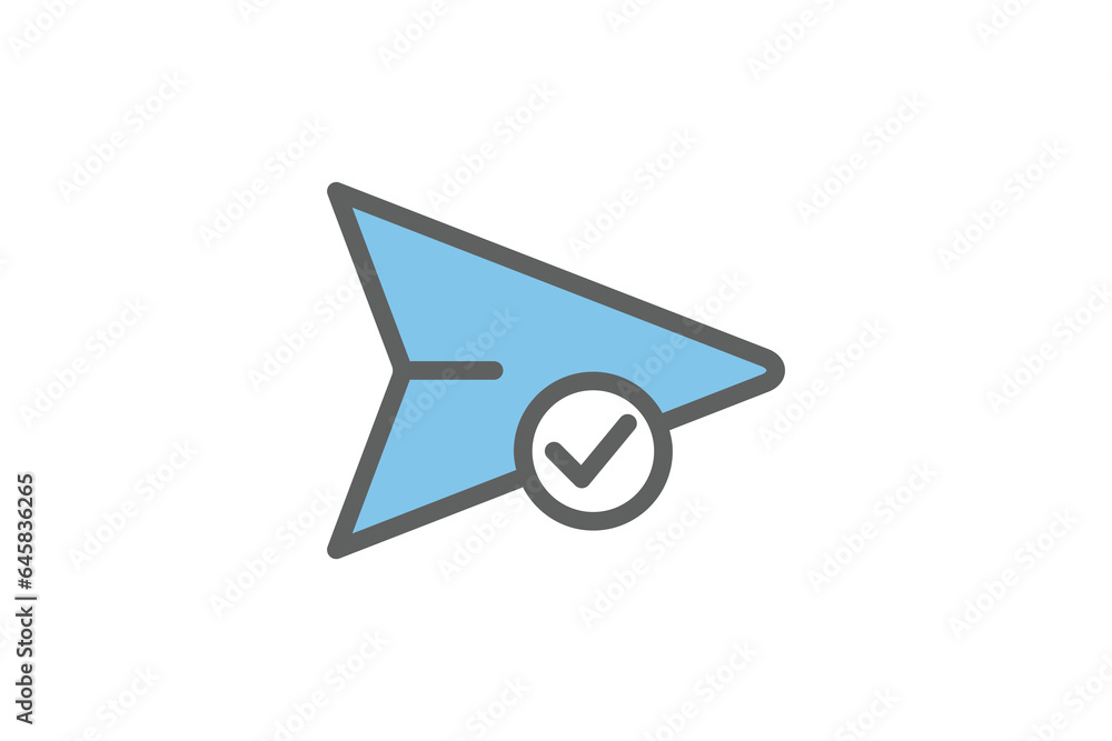Poster message send icon. icon related to communication. suitable for web site design, app, user interfaces