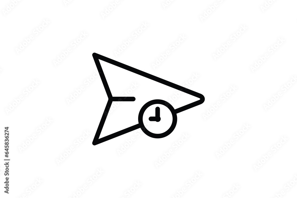 Poster timed . icon. communication. vector icon. icon related to communication. suitable for web site desig