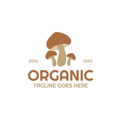  Shiitake Mushroom Logo Design Concept Vector Illustration Symbol Icon