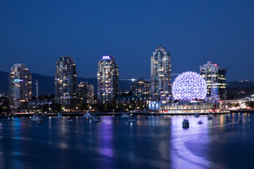 Beautiful view of Vancouver Science World in Vancouver, Canada