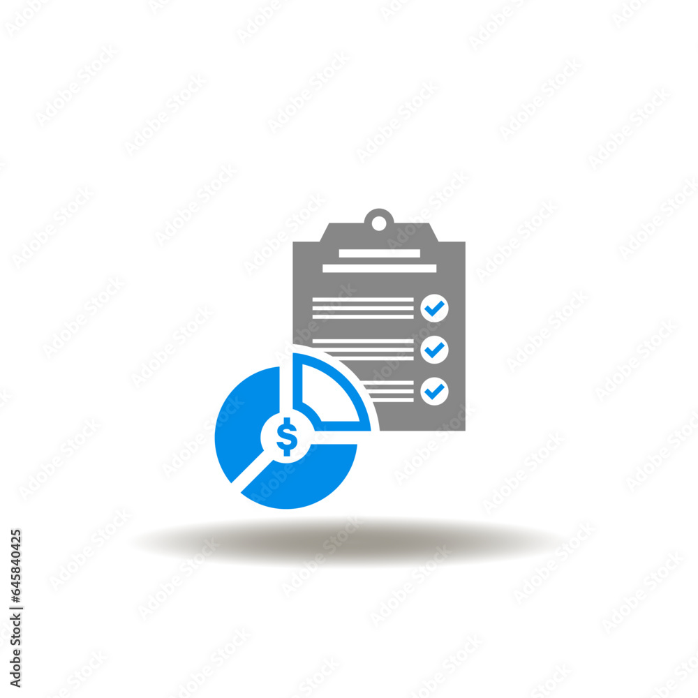 Aufkleber vector illustration of checklist and diagram. icon of gaap generally accepted accounting principles.