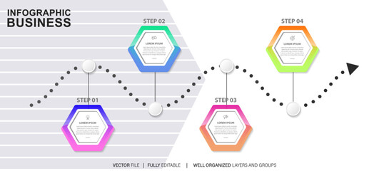 Business data visualization. timeline infographic icons designed for abstract background template milestone element modern diagram process technology digital marketing data presentation chart Vector
