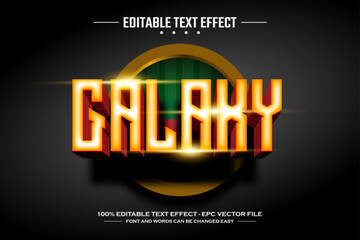 Galaxy 3D editable text effect template