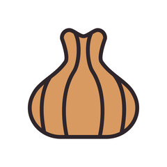 dumpling icon color style vector