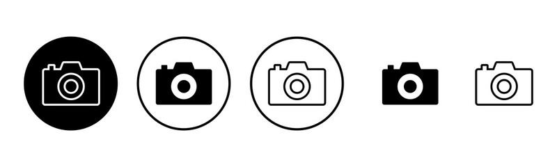 Camera icon set illustration. photo camera sign and symbol. photography icon.