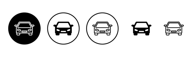 Fototapeta premium Car icon set illustration. car sign and symbol. small sedan