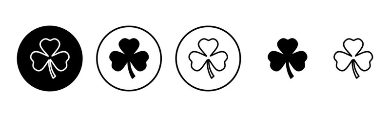 Clover icon set illustration. clover sign and symbol. four leaf clover icon.