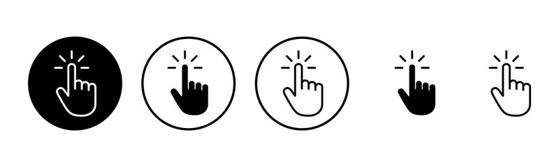 Fototapeta premium Hand cursor icon set illustration. cursor sign and symbol. hand cursor icon clik