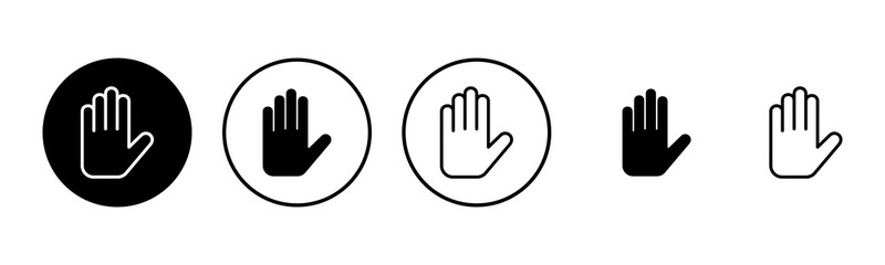 Obraz premium Hand icon set illustration. hand sign and symbol. hand gesture