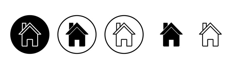 Home icon set illustration. House sign and symbol