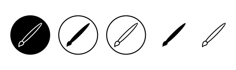 Paint icon set illustration. paint brush sign and symbol. paint roller icon vector