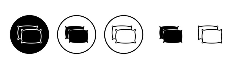 Pillow icon set illustration. Pillow sign and symbol. Comfortable fluffy pillow