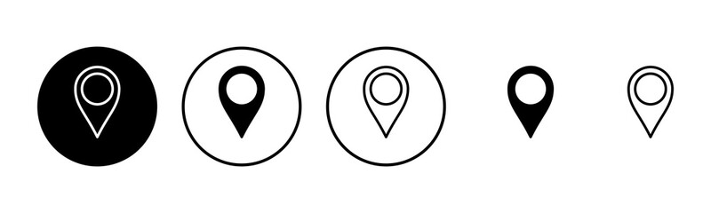 Pin icon set  illustration. Location sign and symbol. destination icon. map pin
