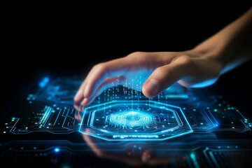 Secure Biometric Scanning with Digital Holographic Display of Fingerprint for Enhanced Data Privacy