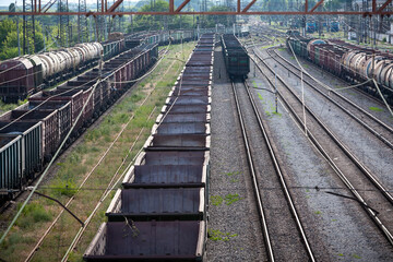 A large railway transport hub for the transportation by freight cars of raw materials from mining and processing plants.
