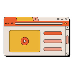 Retro Web UI Illustration