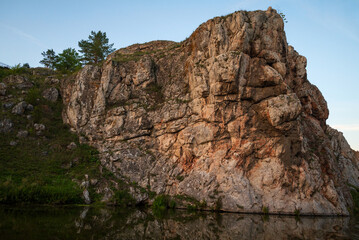 beautiful rocks near the river.chusovaya river