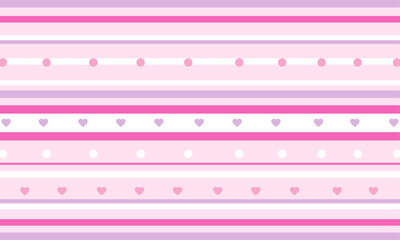 Vector hearts valentines and stripes background