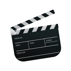 Obraz premium Vector cinema film production realistic transparent composition with isolated