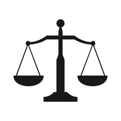 scale of justice icon illustration