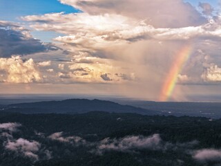 Rainbow over the Amazon rainforest