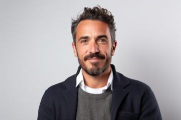 Obraz premium Portrait photography of a Italian man in his 30s against a white background
