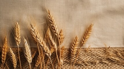 Ears of wheat. Created with Generative AI technology.