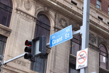 Obraz premium Architecture and facade of a building in Pittsburgh, PA