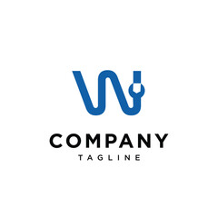 Letter W Tools and equipment logo icon vector template.eps