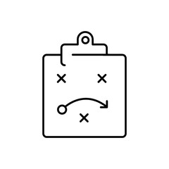 Strategy clipboard line icon, Planning symbol, logo illustration. flat illustration on white background..eps