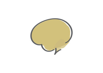 シンプルでおしゃれな手描き水彩風手描き吹き出しのイラスト