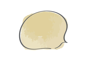 シンプルでおしゃれな手描き水彩風手描き吹き出しのイラスト