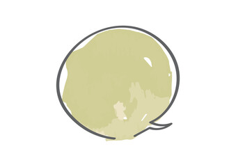 シンプルでおしゃれな手描き水彩風手描き吹き出しのイラスト