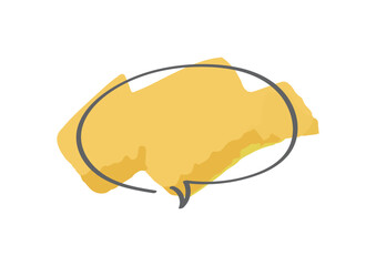 シンプルでおしゃれな手描き水彩風手描き吹き出しのイラスト