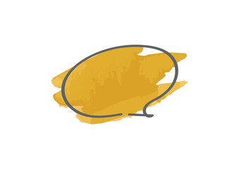 シンプルでおしゃれな手描き水彩風手描き吹き出しのイラスト