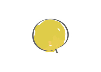 シンプルでおしゃれな手描き水彩風手描き吹き出しのイラスト