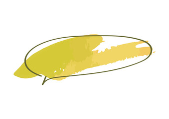 シンプルでおしゃれな手描き水彩風手描き吹き出しのイラスト