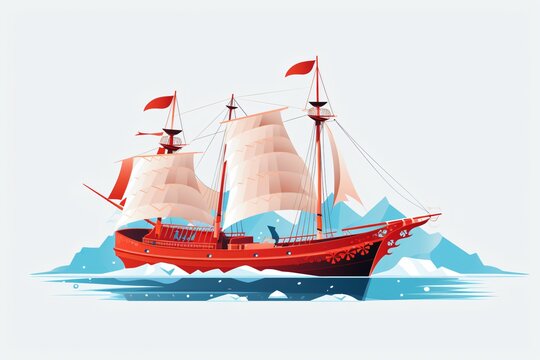 Ship Painting graphic illustration